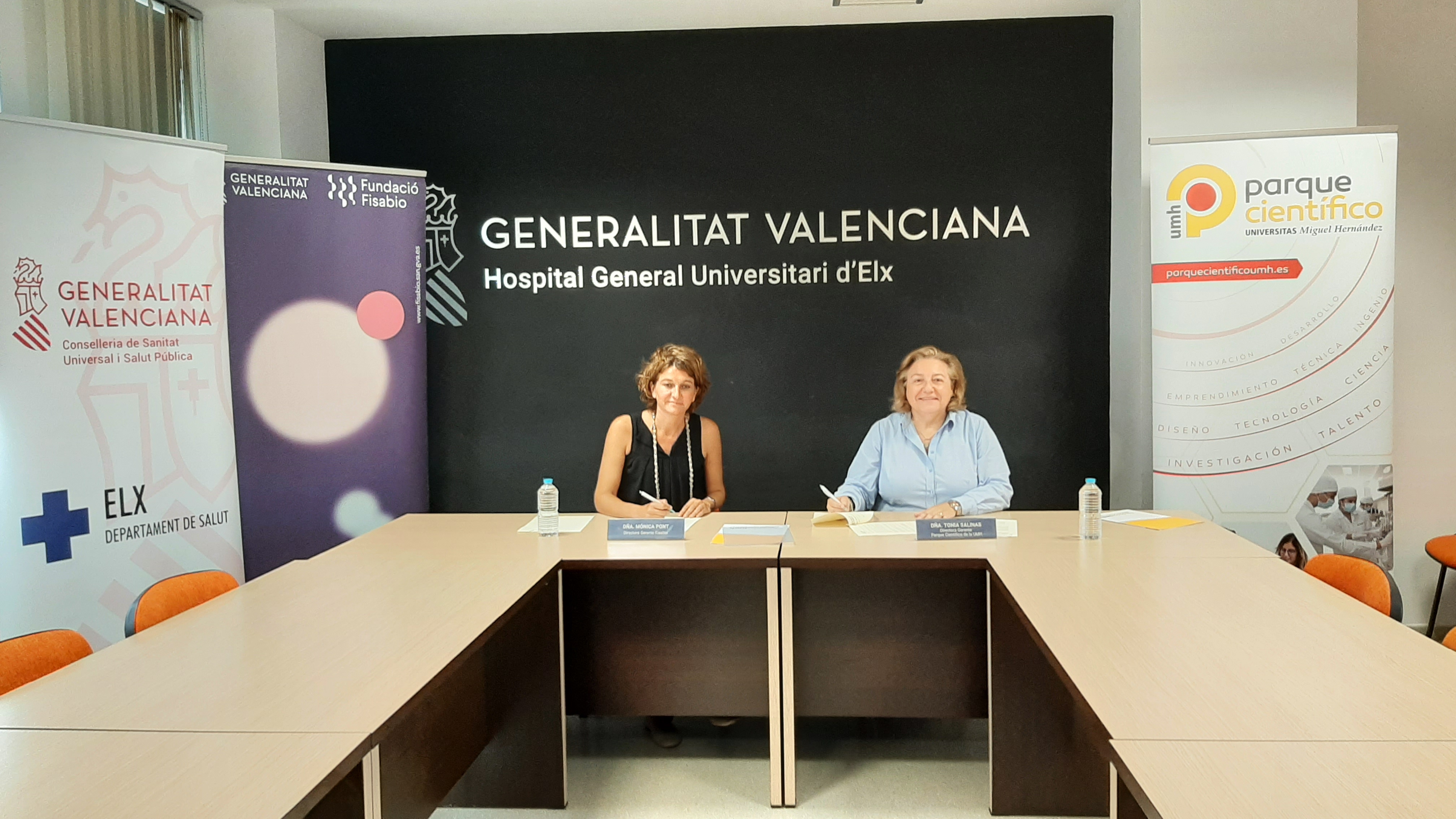 L'Hospital General d'Elx acull la signatura d'un conveni entre *Fisabio i el Parc Científic UMH per 